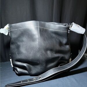 NWT Coach 15064 SoHo Black Pebbled Leather Brooke Hobo Shoulder Bag